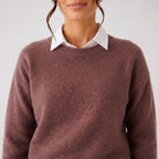 Damski sweter wełniany z okrągłym dekoltem, rozmiary S–3XL