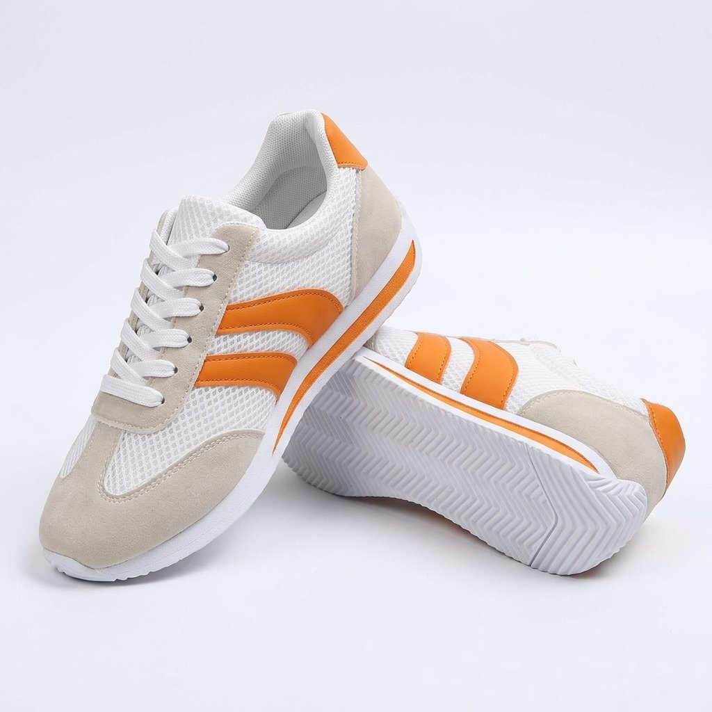 Damskie sneakersy na sznurówki z siateczką low-top