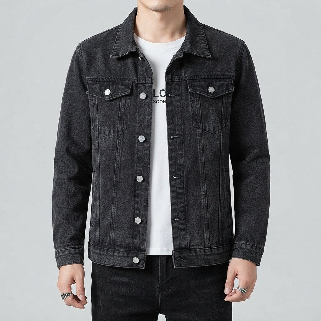 Kurtka jeansowa męska slim fit – denim bawełniany
