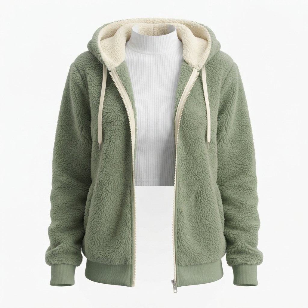 Polarowa bluza damska z kapturem, oversize, rozmiary L–5XL