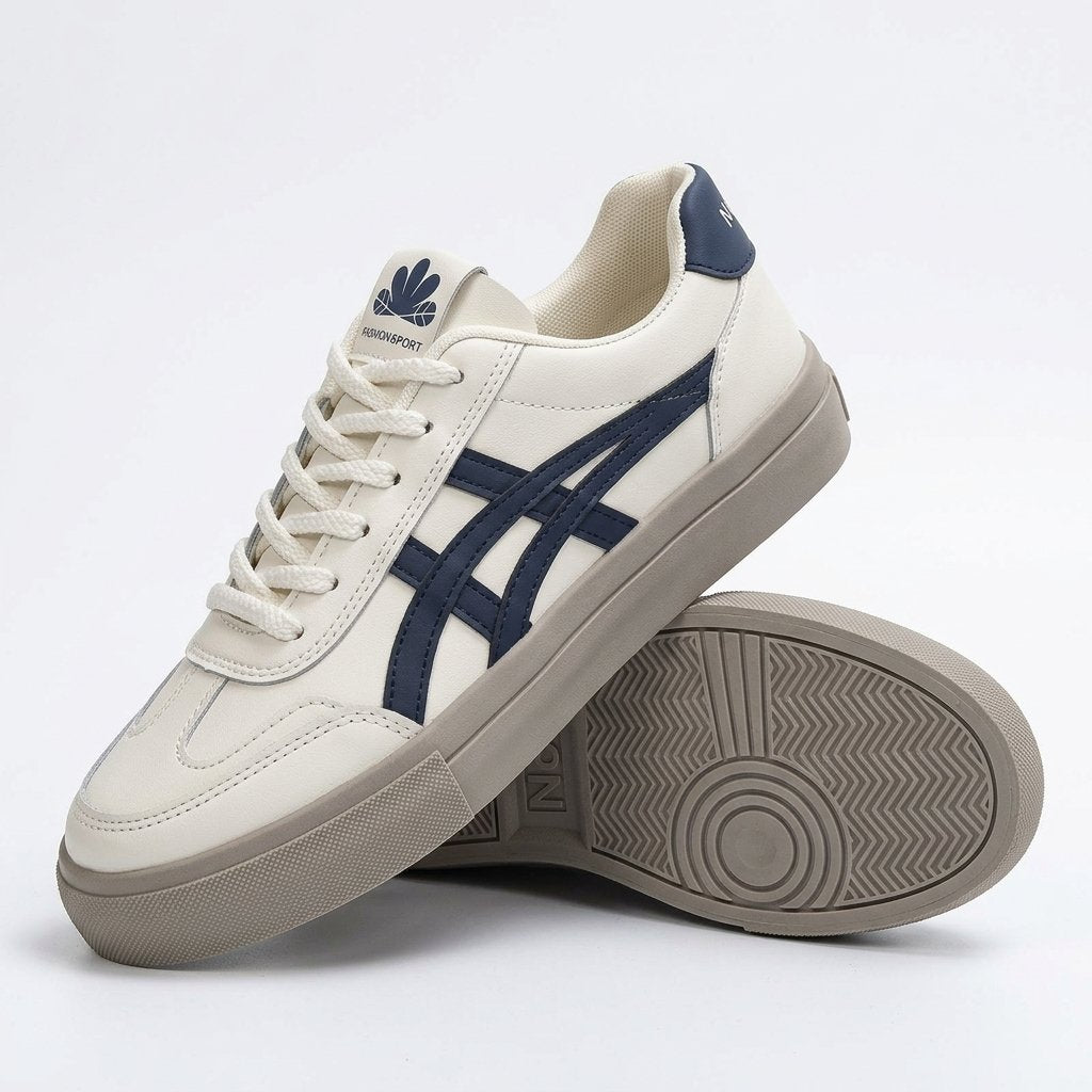 Sneakersy damskie low-top z kontrastowymi paskami