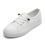 Sneakersy damskie low-top z wiązaniem, białe