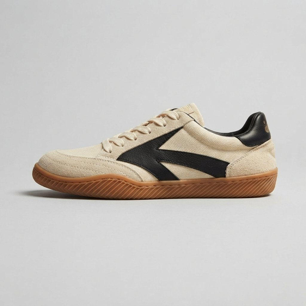 Sneakersy retro z zamszu bydlęcego, podeszwa EVA