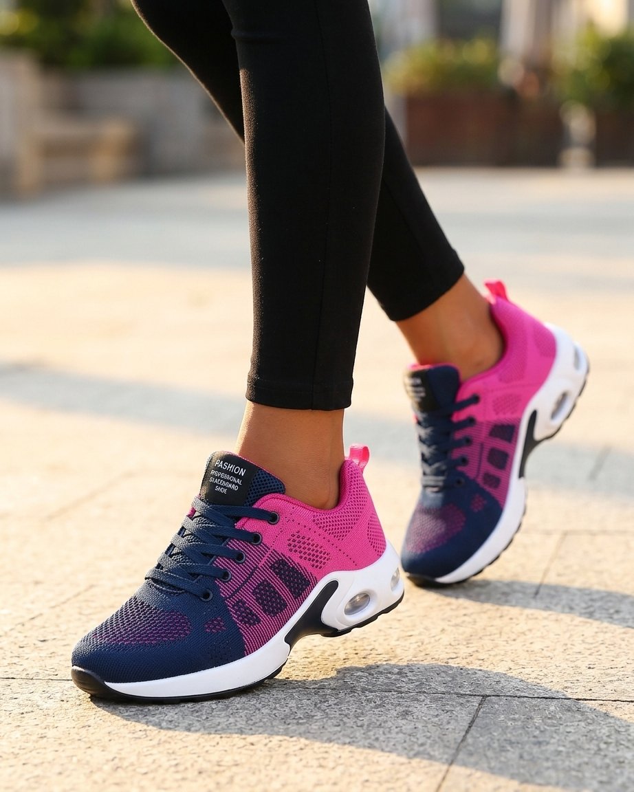 Damskie buty sportowe z amortyzacją powietrzną, siatka