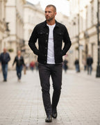 Kurtka jeansowa męska slim fit, 5 kolorów