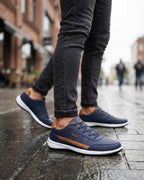 Sneakersy męskie z ortopedycznym wsparciem, wodoodporne