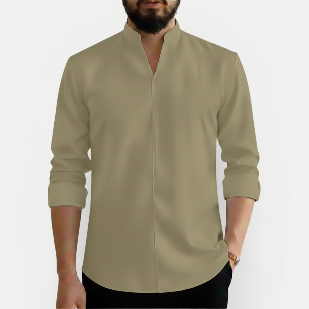 Męska stylowa koszula z dekoltem V