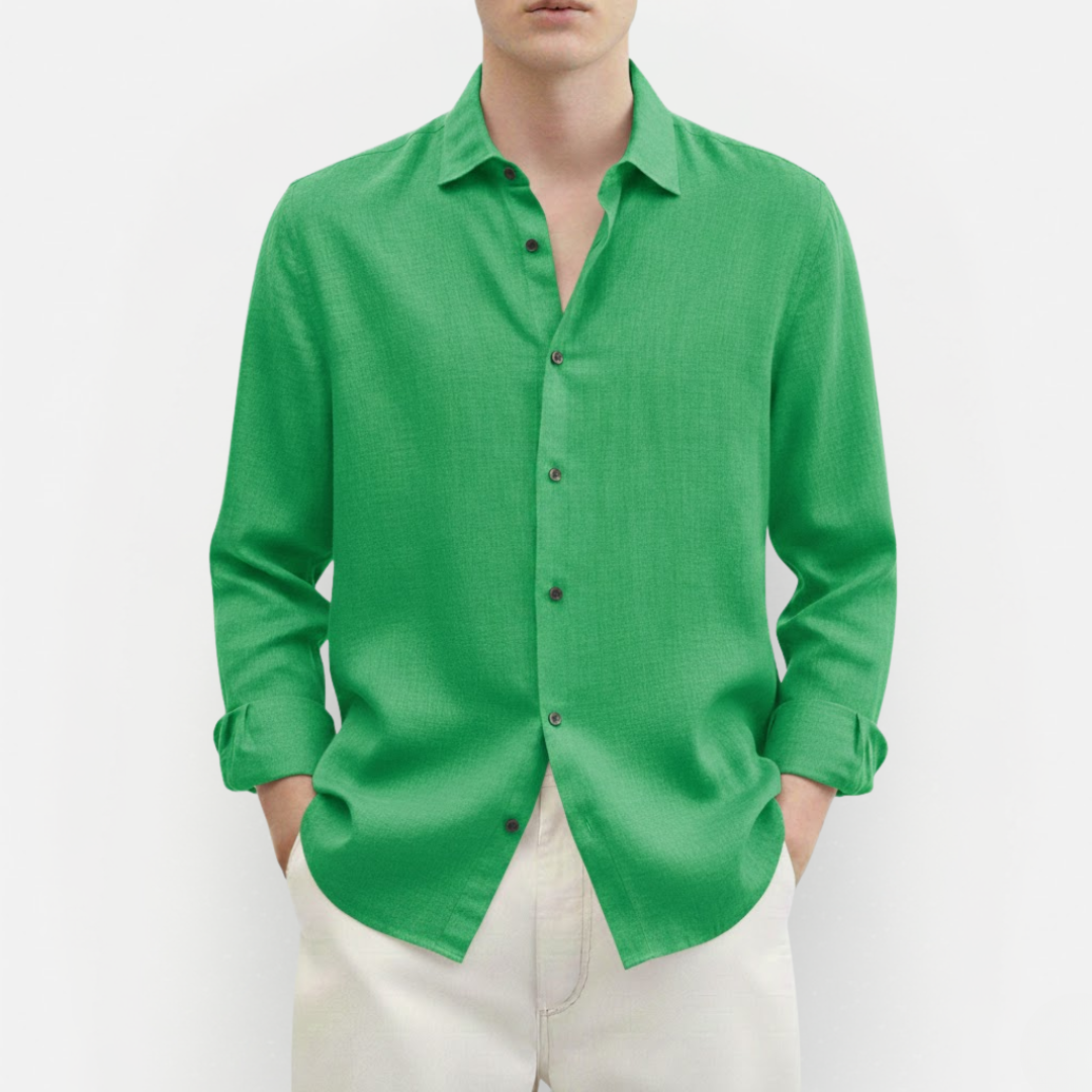 Męska casualowa koszula z długim rękawem