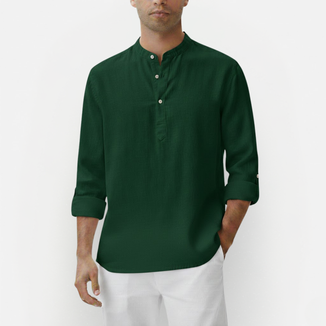 Męska przewiewna koszula lniana