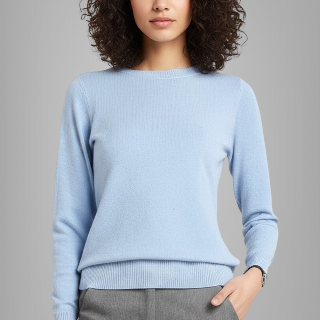 Damski uniwersalny sweter z klasycznym dekoltem