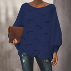 Elena – Damski Oversized Sweter Casual z Modnymi Wycięciami