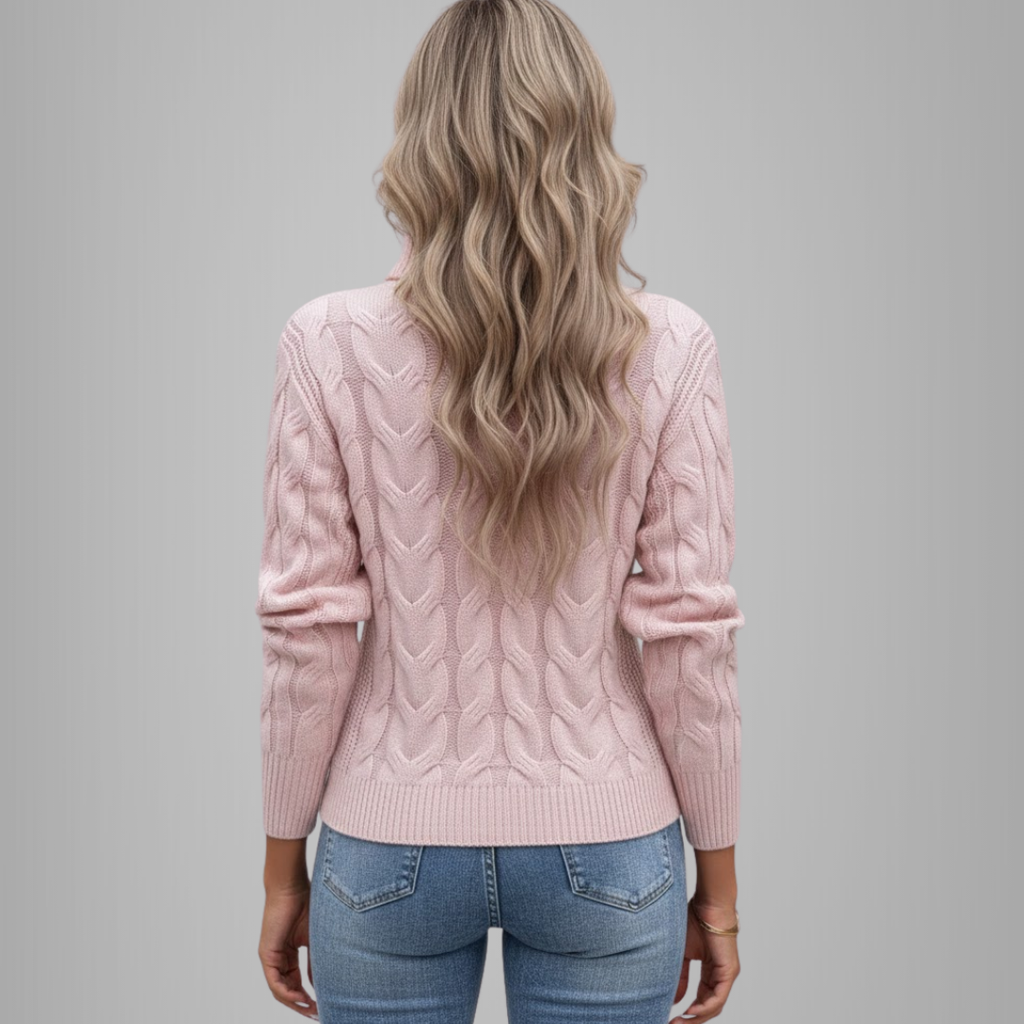 Damski wygodny sweter z golfem