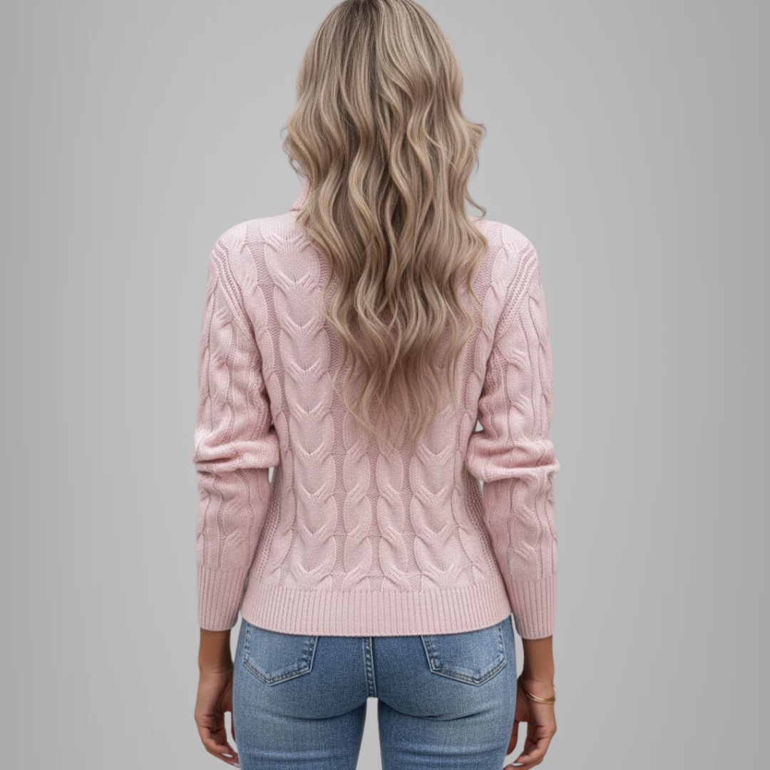 Damski wygodny sweter z golfem