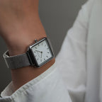 Leonard – Minimalistyczny Męski Zegarek na Pasku z Siatki Ponadczasowa Elegancja