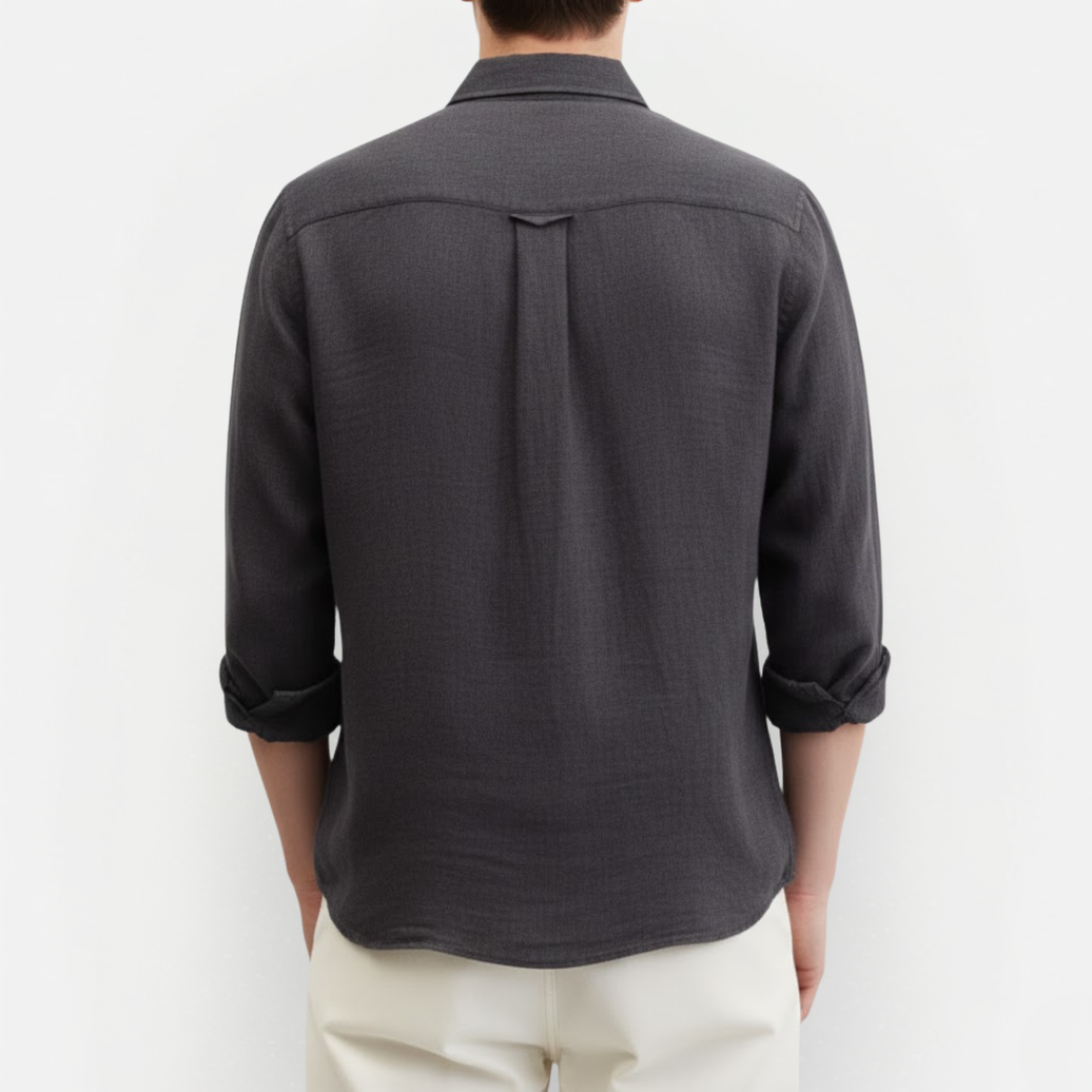 Męska casualowa koszula z długim rękawem