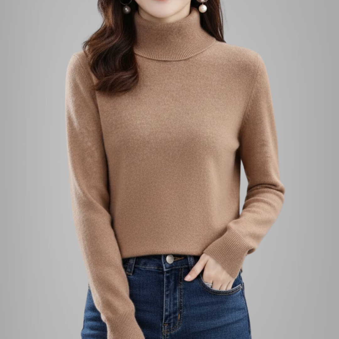 Damski premium sweter z golfem