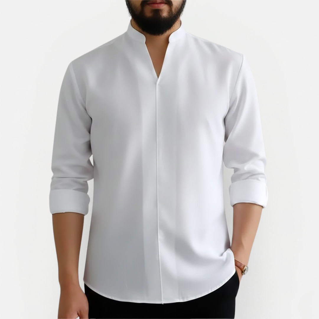 Męska stylowa koszula z dekoltem V