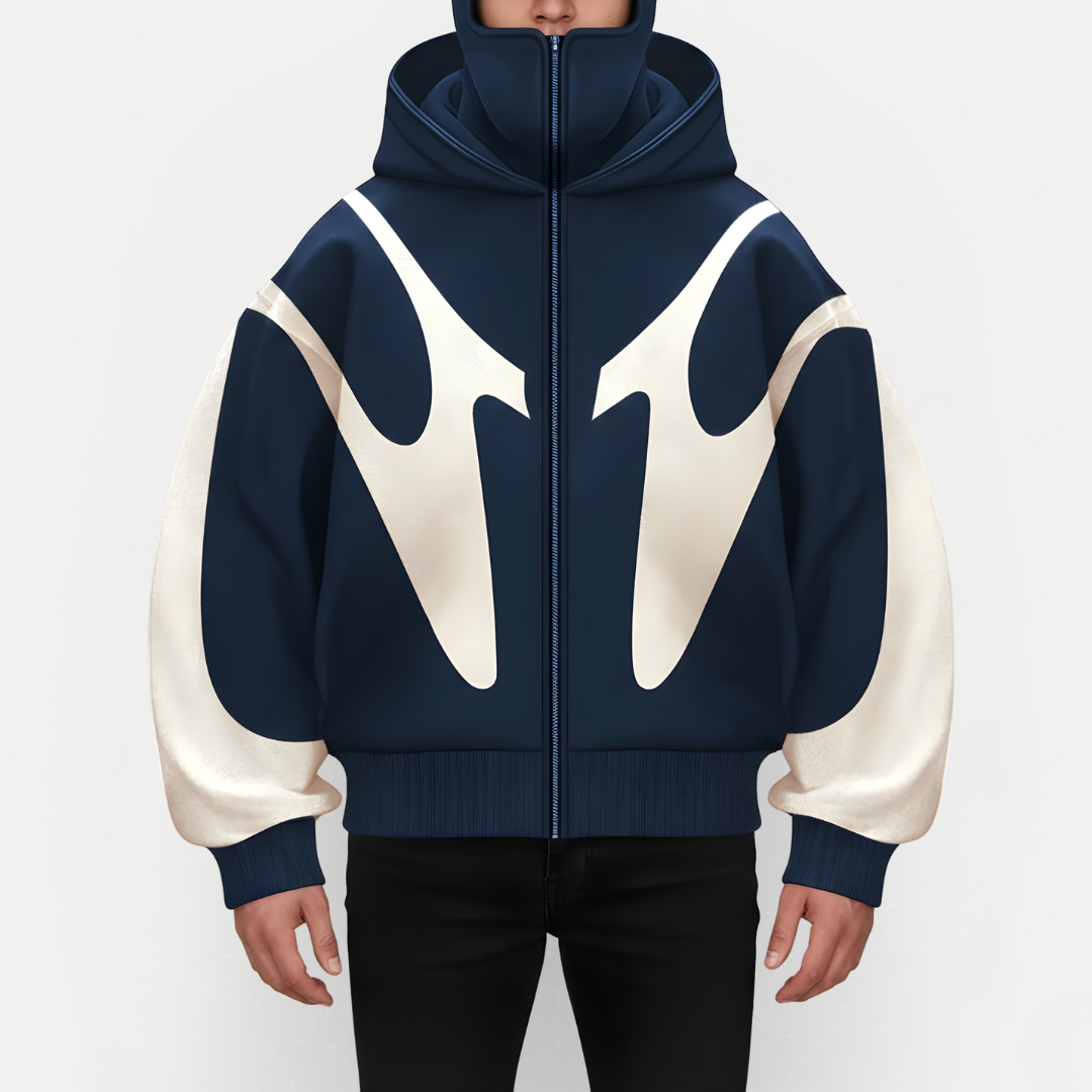 Męska wszechstronna bluza z kapturem i wbudowaną kominiarką