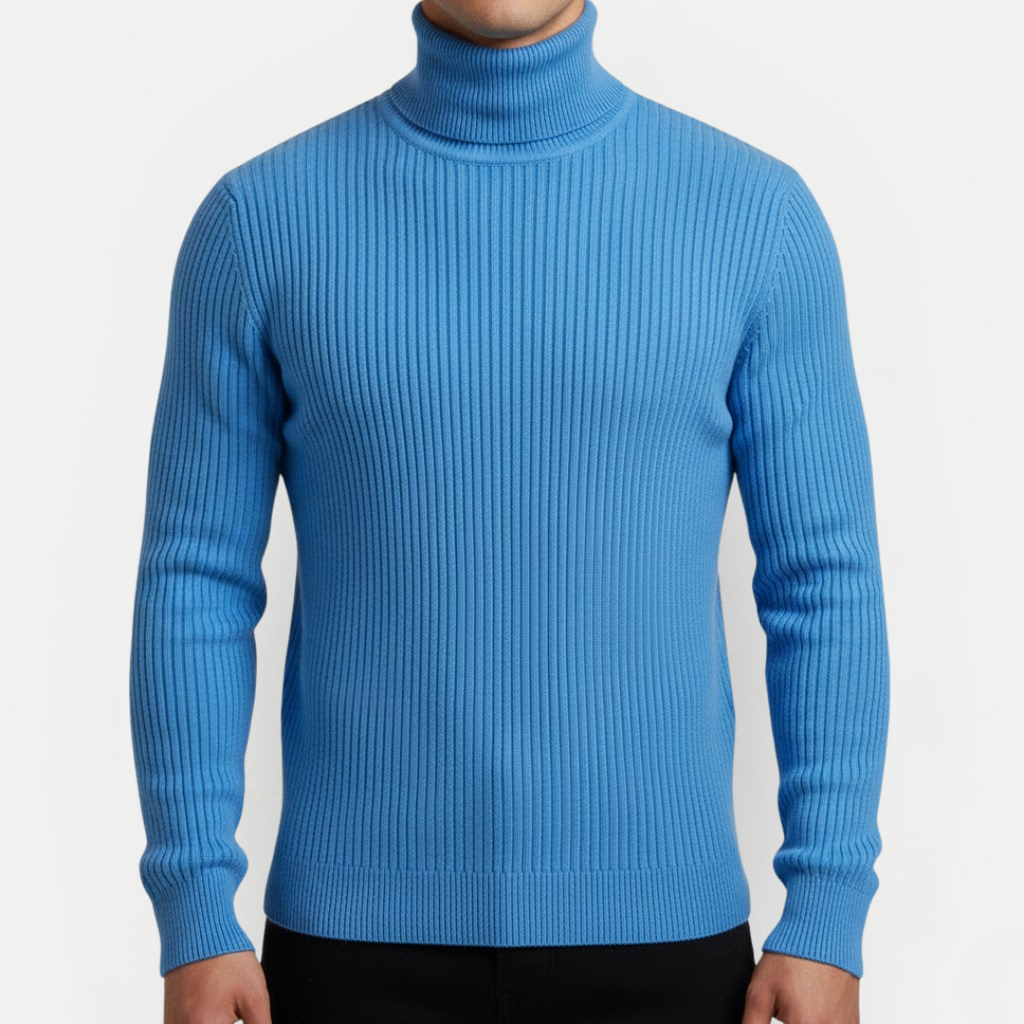 Męski luksusowy sweter z golfem