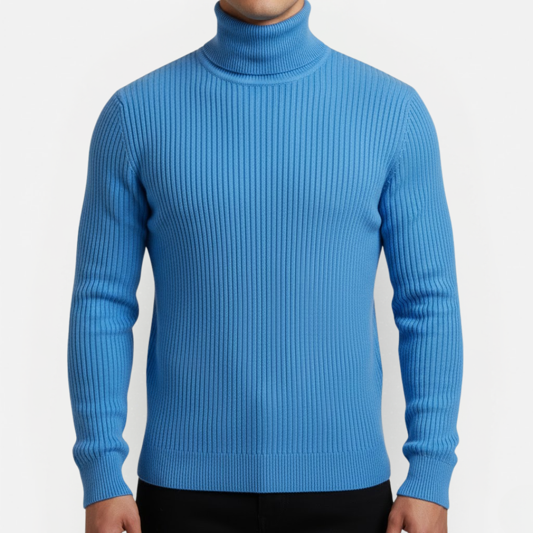 Męski luksusowy sweter z golfem