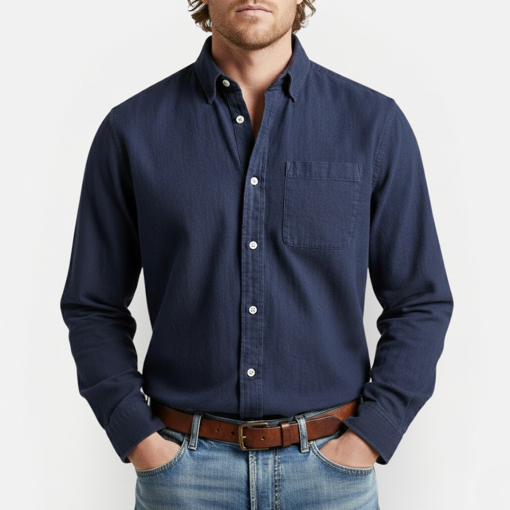 Męska klasyczna koszula z kieszenią na piersi