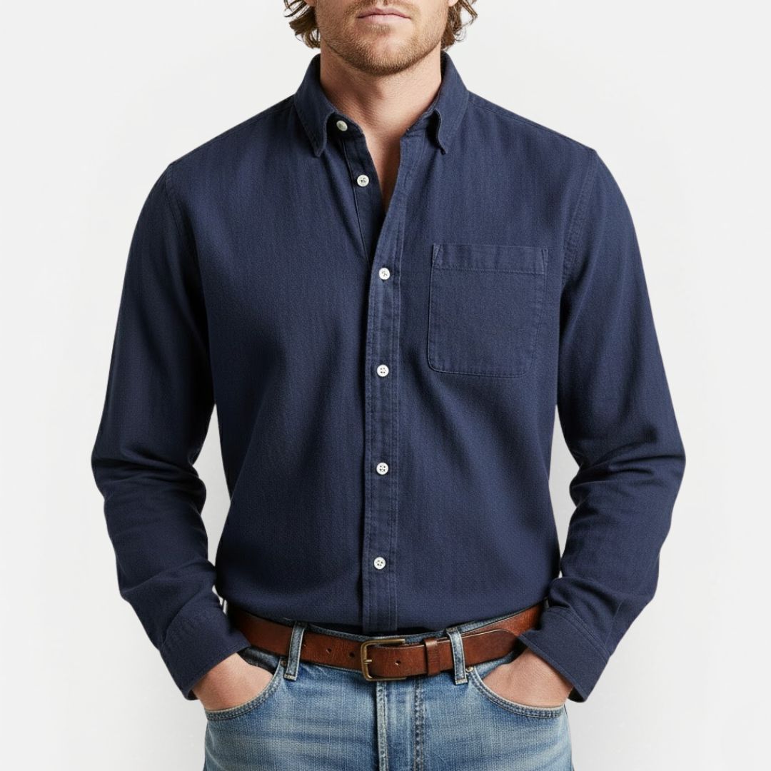 Męska klasyczna koszula z kieszenią na piersi