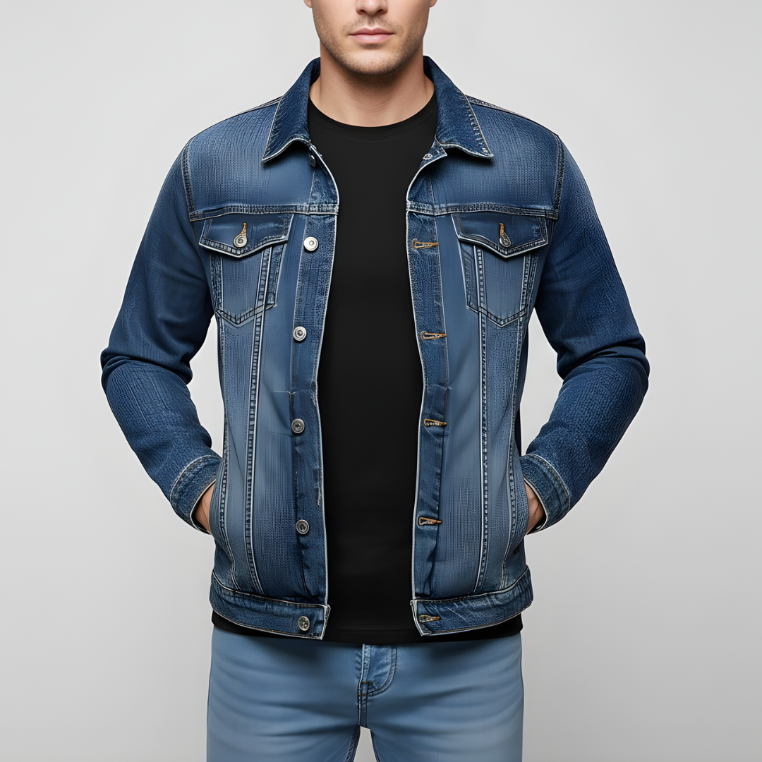 Klasyczna męska kurtka dżinsowa