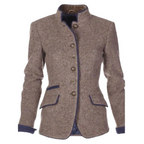 Zosia – Women's Casual Wool Coat with Long Sleeves, Buttons, and Pockets