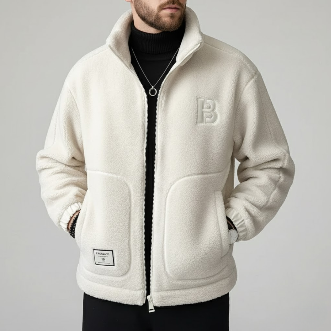 Męska Wygodna Kurtka Polarowa