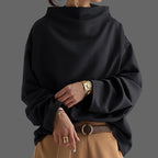 Nina – Damski Sweter Oversized Casual z Długim Rękawem i Golfem