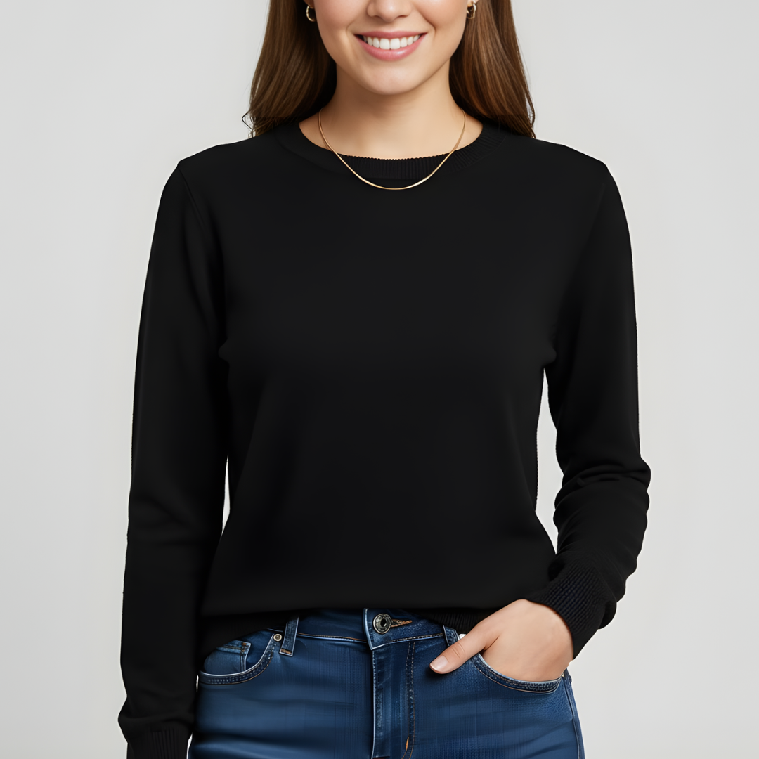 Damski sweter z mieszanki wełny i kaszmiru