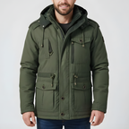 Men's Warm Winter Coat with Fur Lining