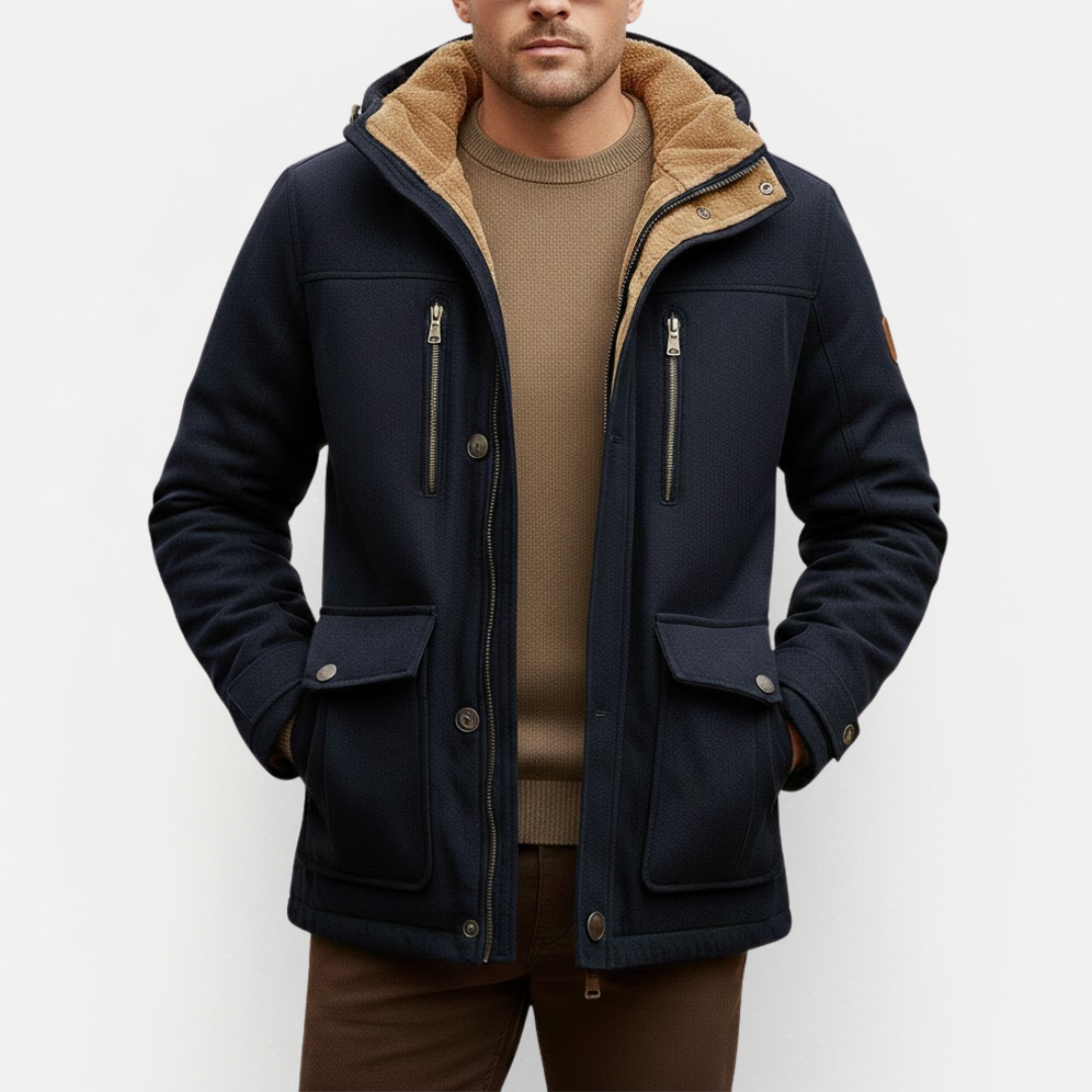 Men's Stylish Jacket with Fleece Lining