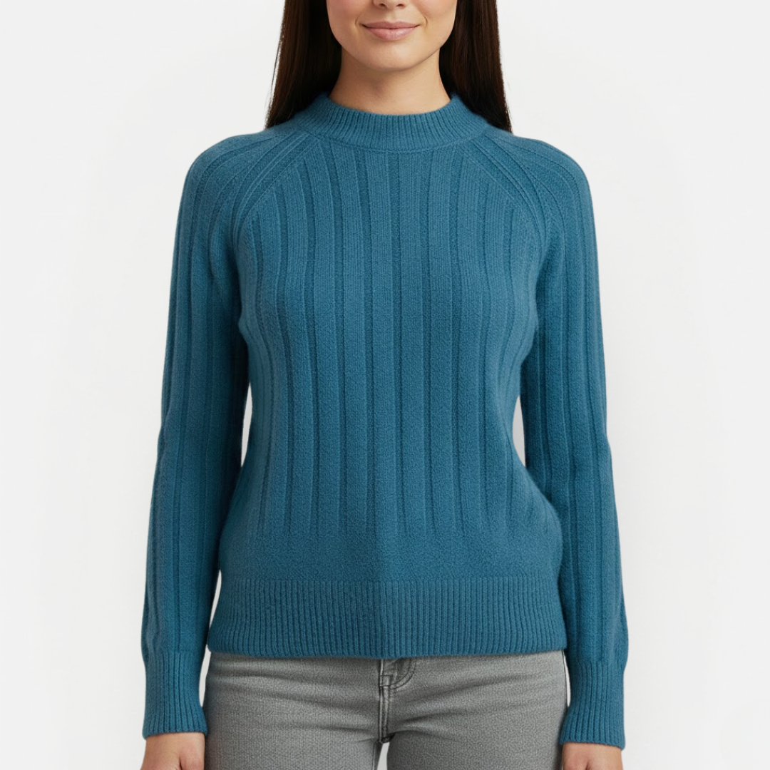 Women's Luxury Sweater with Round Neckline