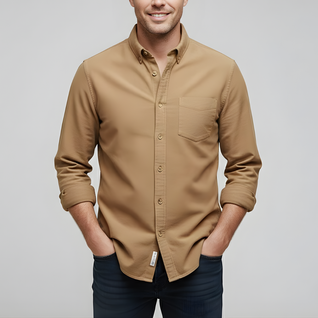 Męska Klasyczna Koszula na Guziki