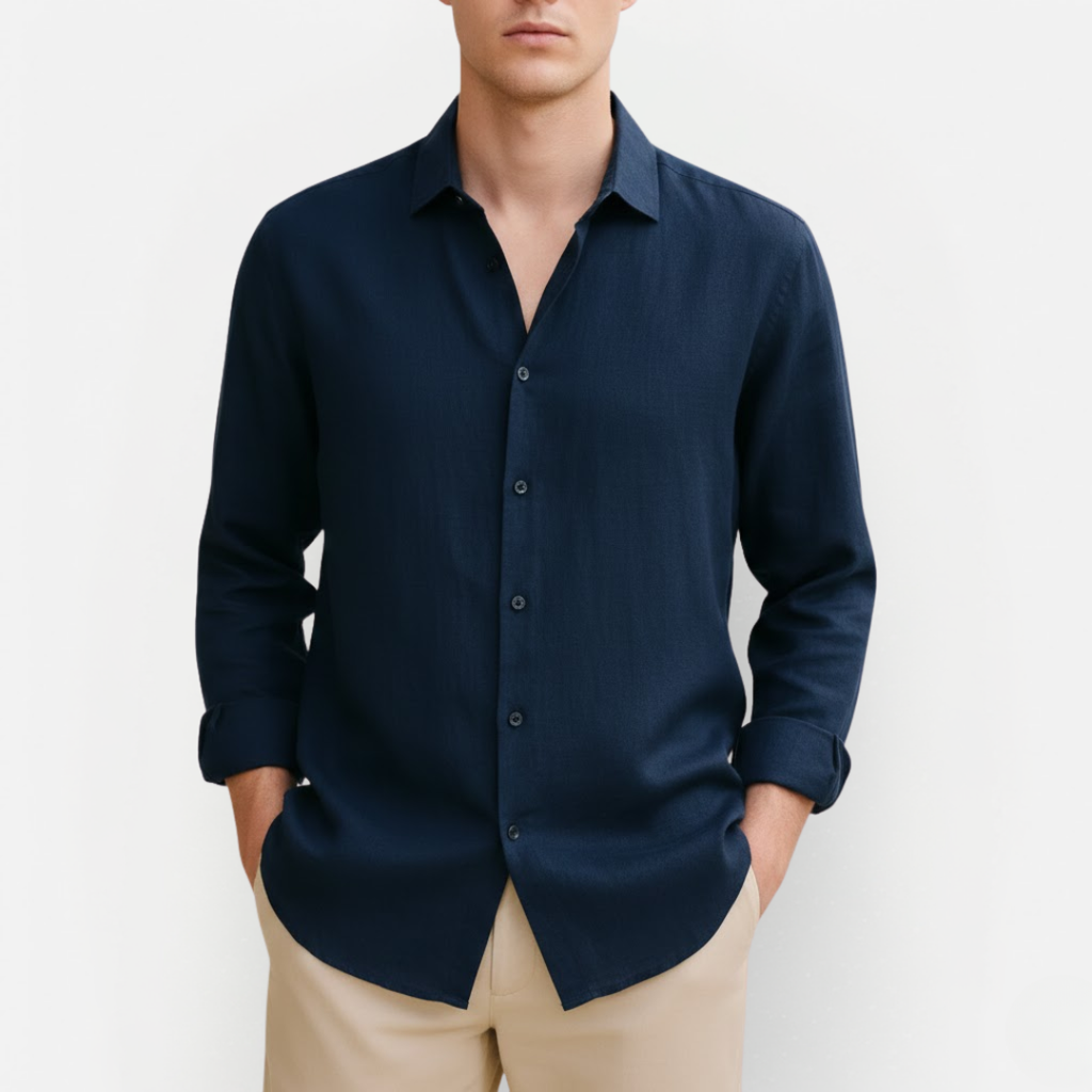 Męska klasyczna koszula lniana