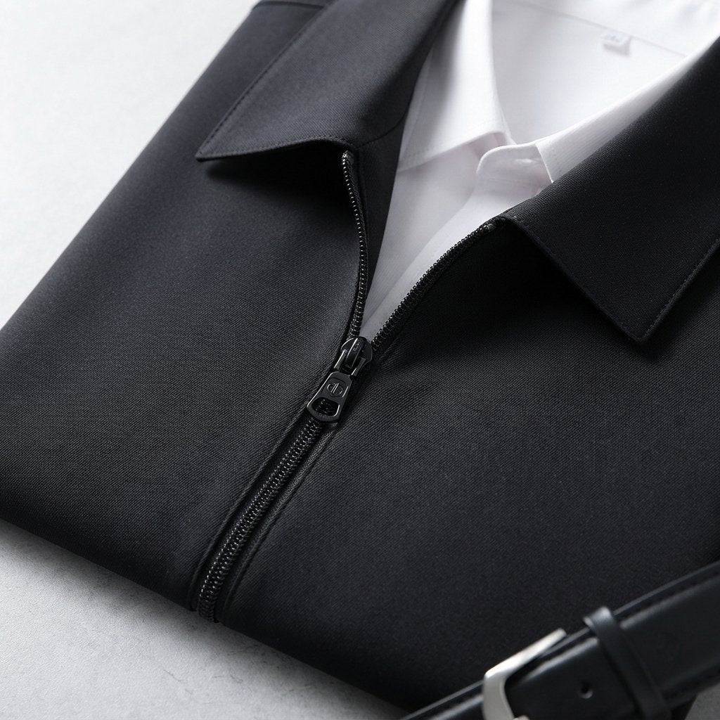 Kurtka męska z zamkiem, elegancki krój biznesowy