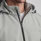 Kurtka softshell z kapturem i odblaskowymi paskami