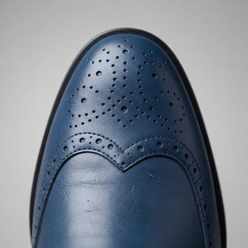 Męskie buty Oxford z brogowaniem, sznurowane