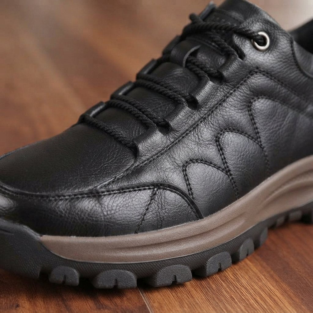 Męskie buty sznurowane ze skóry PU, wygodne na co dzień