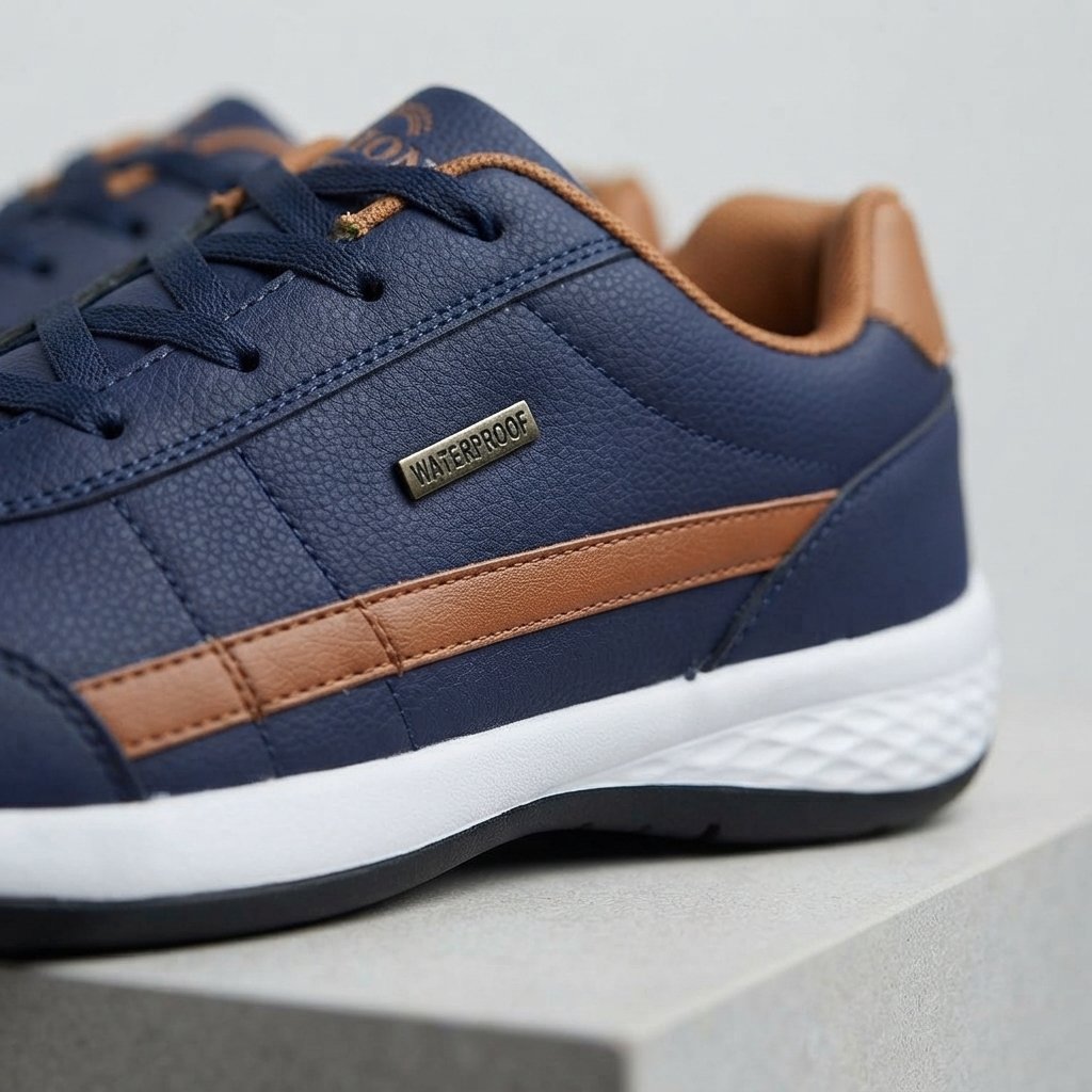 Sneakersy męskie z ortopedycznym wsparciem, wodoodporne