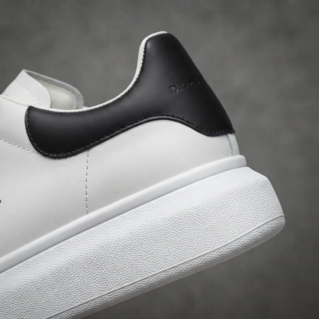 Sneakersy na platformie z grubą podeszwą – białe