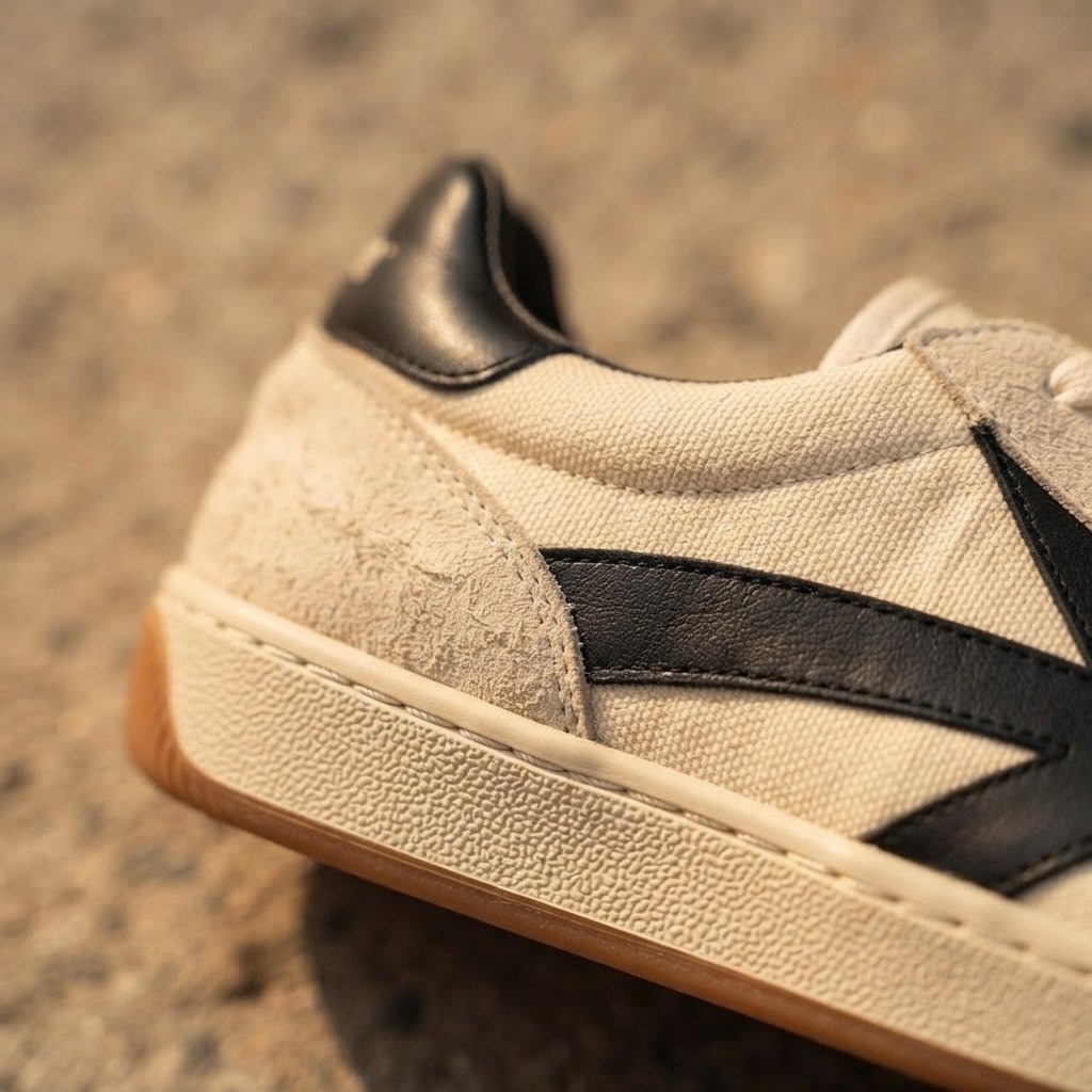 Sneakersy retro z zamszu bydlęcego, podeszwa EVA