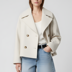 Women's Classic Short Double-Breasted Blazer