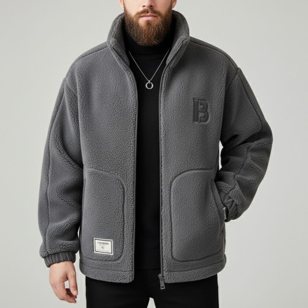 Męska Wygodna Kurtka Polarowa