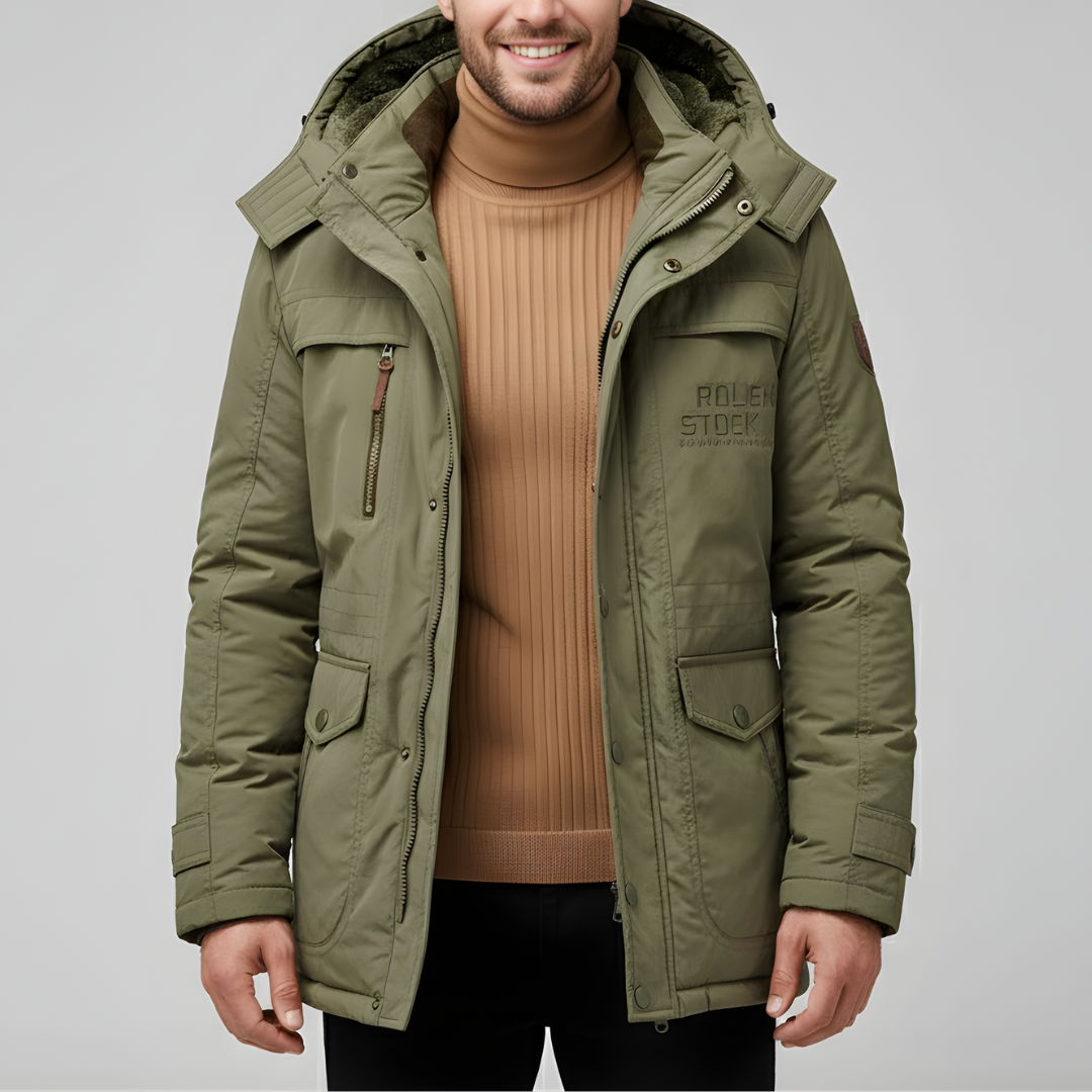 Męska Wygodna Kurtka Zimowa