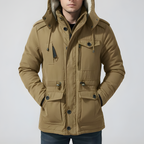 Warm Men's Winter Coat with Fur Lining