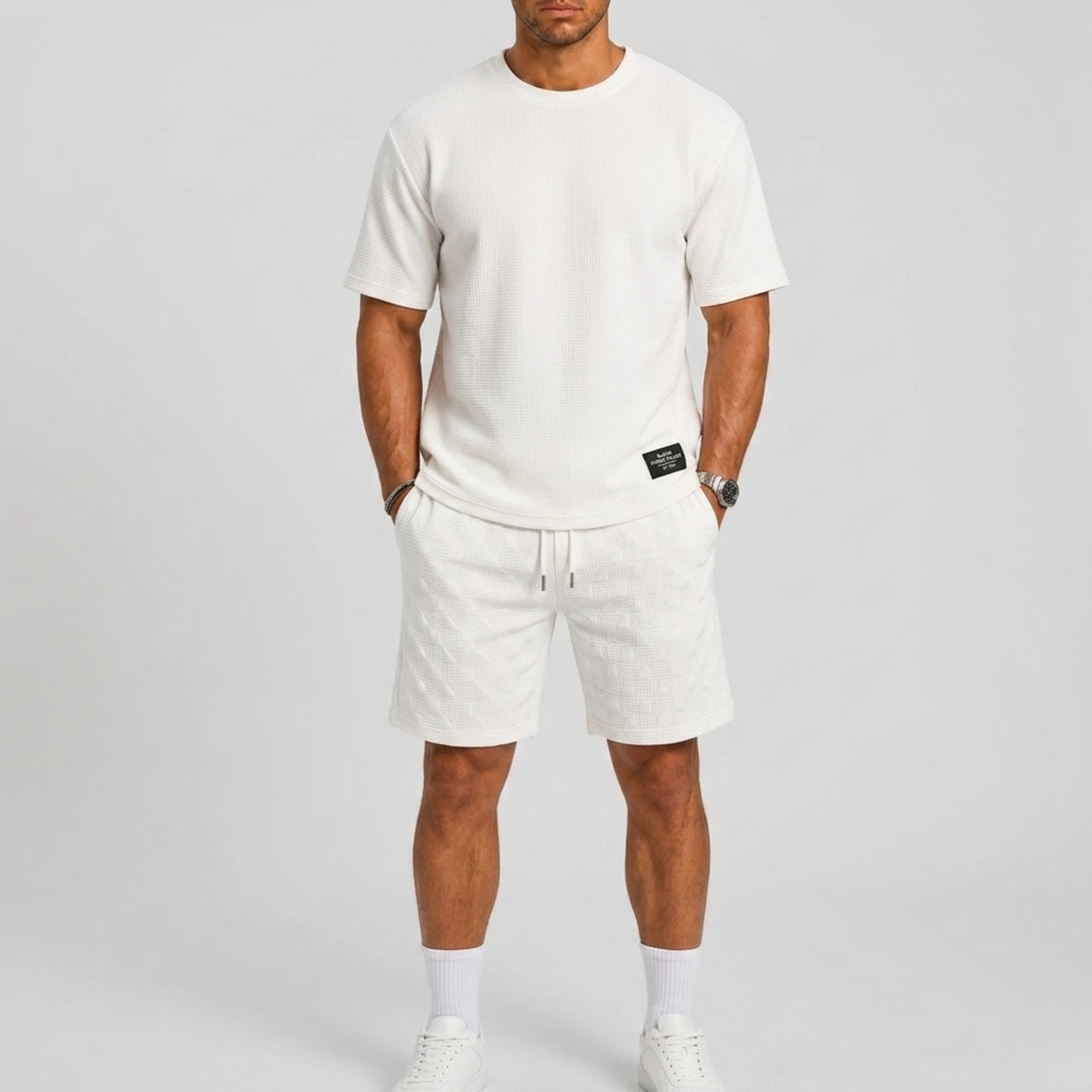 Filip – Męski Sportowy Letni Zestaw z Oversize'owym T-shirtem i Szortami