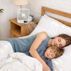 Skládací stolní ventilátor s displejem – práce u stolu