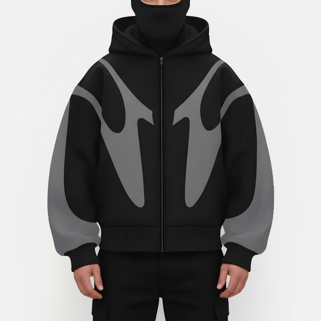 Męska wszechstronna bluza z kapturem i wbudowaną kominiarką